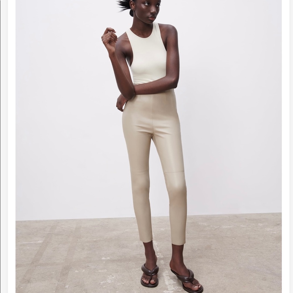 NWT Zara faux leather leggings